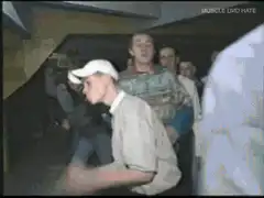 Justin Bieber dancing in white cap