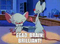 Pinky and the Brain EGAD BRAIN BRILLIANT