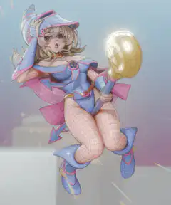 anime girl with golden hammer