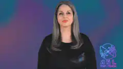 Woman signing number one in ASL