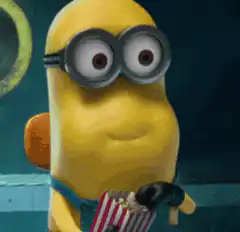 Minion eating popcorn