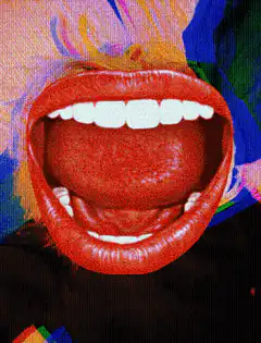 Colorful Pop Art Mouth