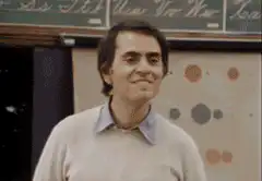Carl Sagan Nodding and Pointing
