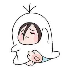 Crying anime girl in white hoodie