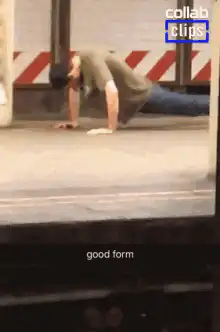 Man doing pushups with good form