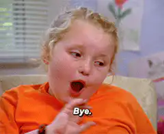 Young girl saying bye with attitude