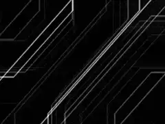 glowing white lines on black background