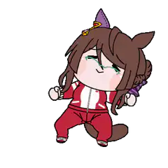 chibi horse girl dancing