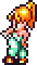 Pixel art girl with orange hair