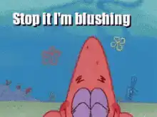 Patrick Star Blushing