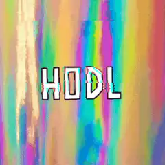 HODL text with glitch effect