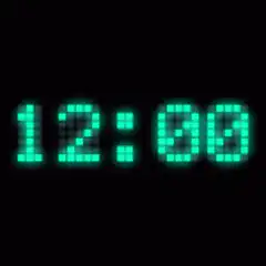 Digital clock showing 12:00