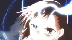 anime girl lightning power up