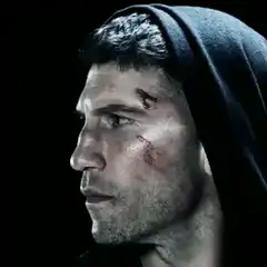 Punisher face paint transformation
