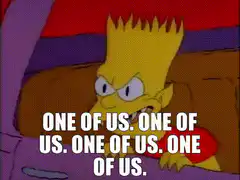 Bart Simpson One of Us Meme