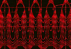 Red abstract pattern animation