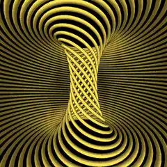 Yellow and black hypnotic spiral animation