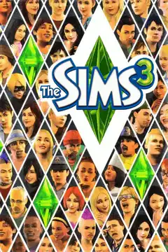 The Sims 3 logo with diverse faces