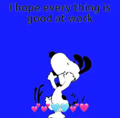 Snoopy dancing with hearts