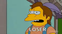 Milhouse laughing loser