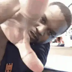 Man reaches for camera says morning ha