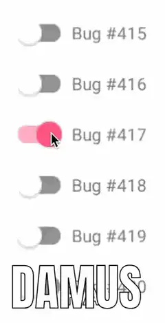 DAMUS bug toggle list