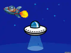 UFO beam flickers in space