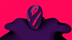 Abstract purple and pink swirling shape