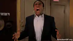 Donald Glover screaming in frustration