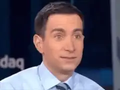 Man's eyes widen in surprise