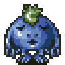 pixel art blue monster