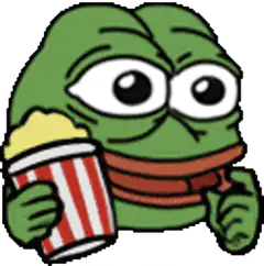 Pepe eating popcorn