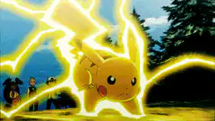 Pikachu charging up electricity
