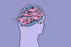 glitching head illustration