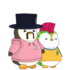 Penguin dabbing with STOP text