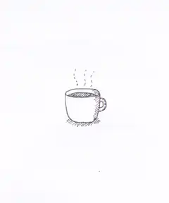 Steaming cup of coffee