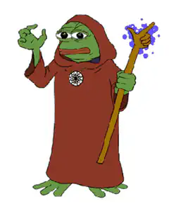 Pepe the Frog as a wizard