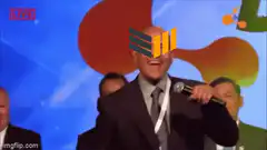 Man shouting heey on stage
