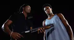 Pump action shotgun to the head