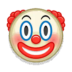 Clown emoji pinching nose