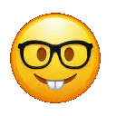 nerd face emoji winking