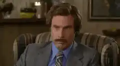 Ron Burgundy Nodding
