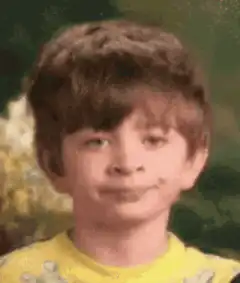 blurred smiling boy