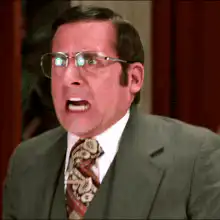 Jim Carrey screaming in The Mask