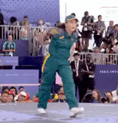 Australian taekwondo athlete celebrates