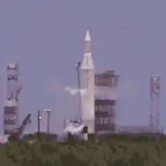rocket launch from launchpad