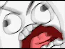 shocked face screaming
