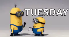 Minion stretches other minion's eyes on Tuesday