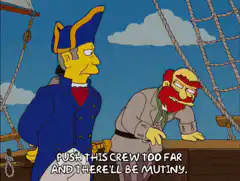 Simpsons pirate mutiny warning
