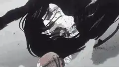 anime girl falling and shattering